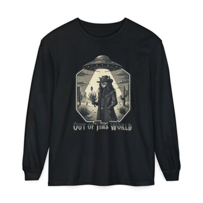 Out of this world Unisex Garment-dyed Long Sleeve T-Shirt - Image 13