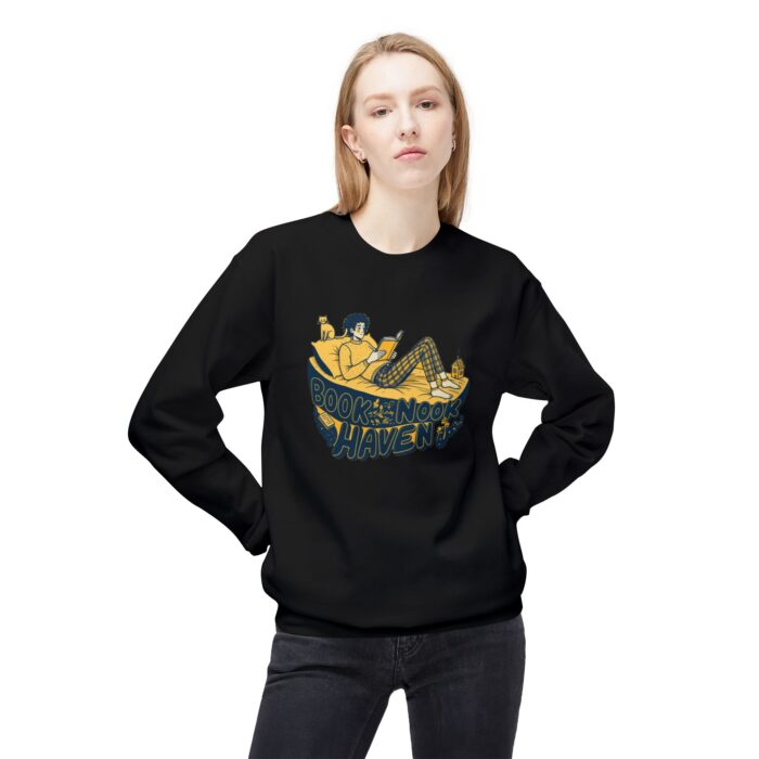 Book Nook Haven Unisex Midweight Softstyle Fleece Crewneck Sweatshirt - Image 11