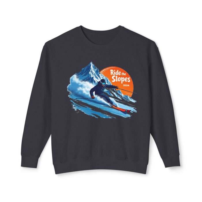 Ride the slopes Unisex Lightweight Crewneck Sweatshirt - Image 9