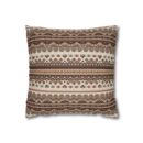 Warm Nordic Knit  Faux Suede Square Pillowcase