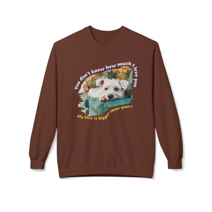 My love is bigger than yours Unisex Midweight Softstyle Fleece Crewneck Sweatshirt - Image 5