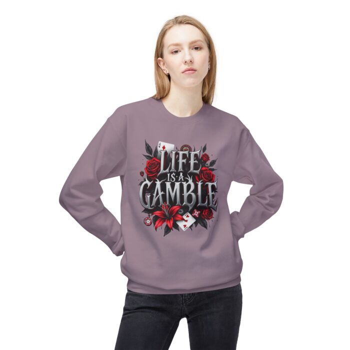 Life is a gamble Unisex Midweight Softstyle Fleece Crewneck Sweatshirt - Image 35