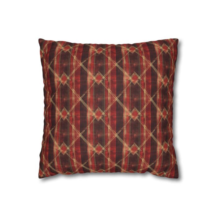Sparkly red hues Faux Suede Square Pillowcase