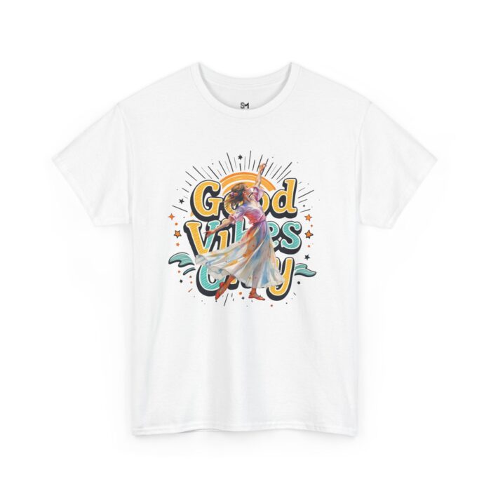 Good vibes only Unisex Heavy Cotton Tee - Image 3