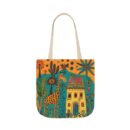 The giraffe that lives in my house Canvas Tote Bag, 5-Color Straps
