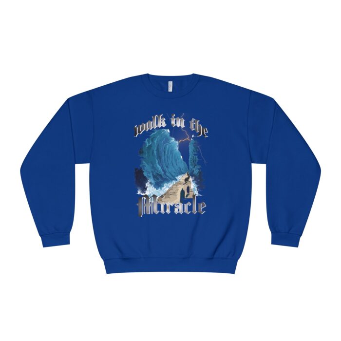 Walk in the miracle Unisex NuBlend® Crewneck Sweatshirt - Image 13