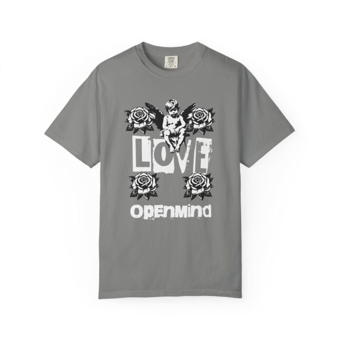 Unisex Garment-Dyed T-Shirt - Love Openmind Vintage Graphic Tee - Image 9