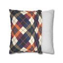 Warm Harvest Argyle Spun Polyester Square Pillowcase