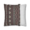 Nordic Knit Pattern Faux Suede Square Pillowcase