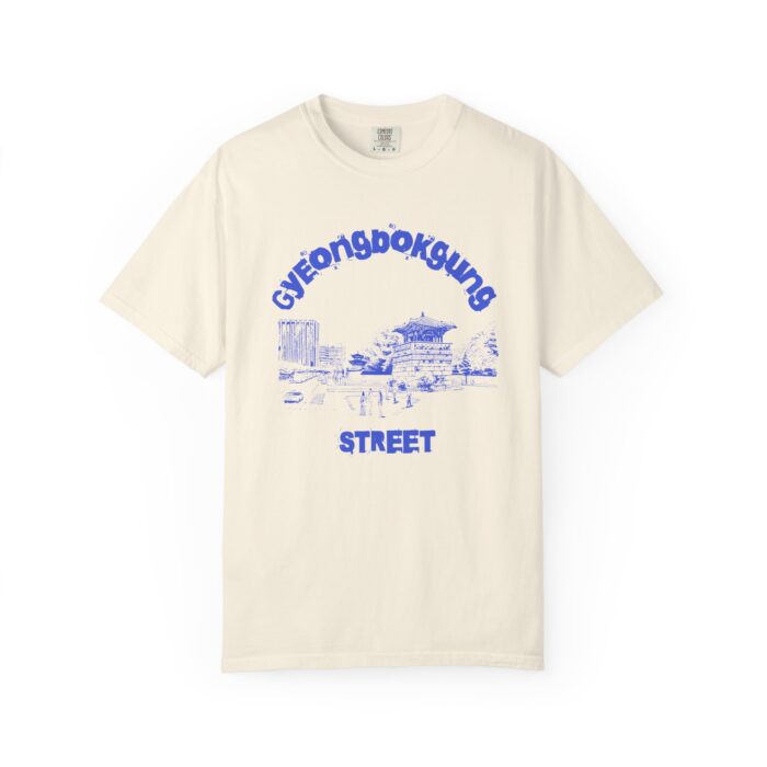 Gyeongbokgung Street Unisex Garment-Dyed T-shirt - Image 5