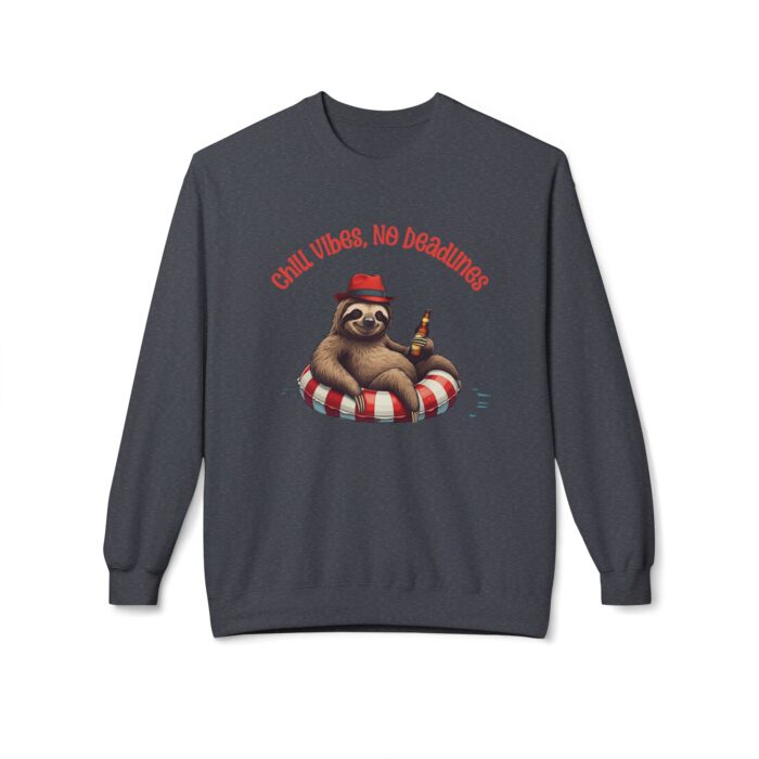Chill vibes no deadline Unisex Midweight Softstyle Fleece Crewneck Sweatshirt - Image 21