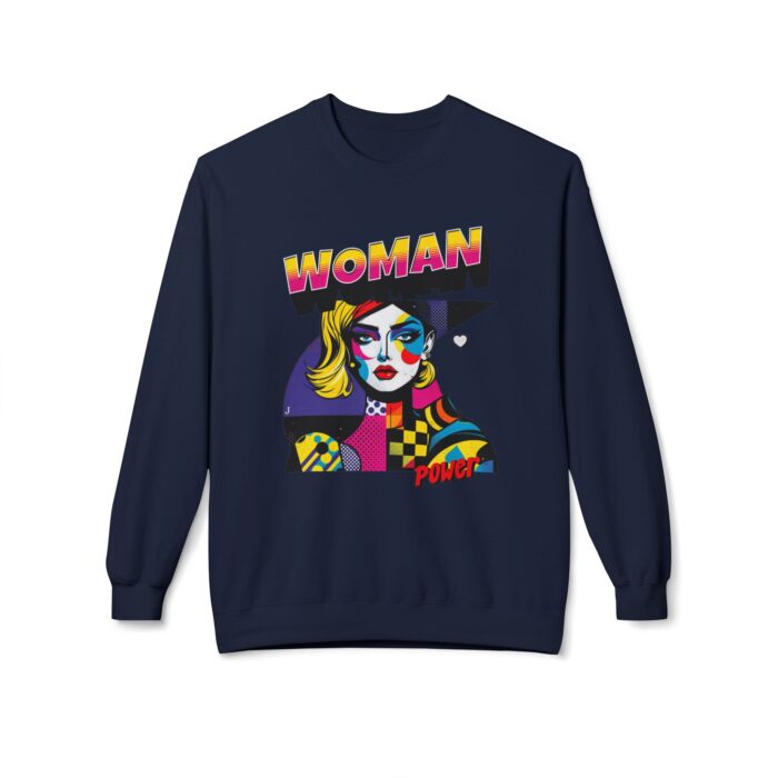 Woman Power Unisex Midweight Softstyle Fleece Crewneck Sweatshirt - Image 5
