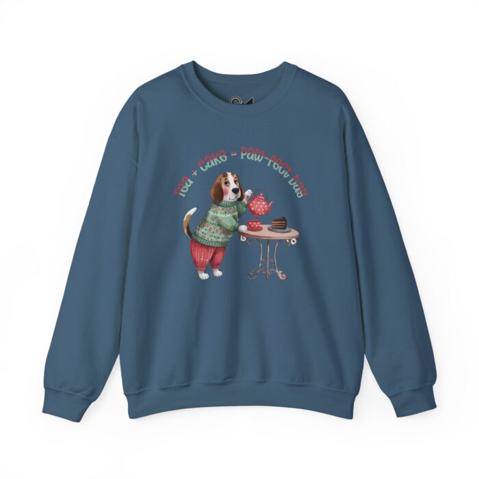 Tea + Cake = Paw-fect Day Unisex Heavy Blend™ Crewneck Sweatshirt - Image 21