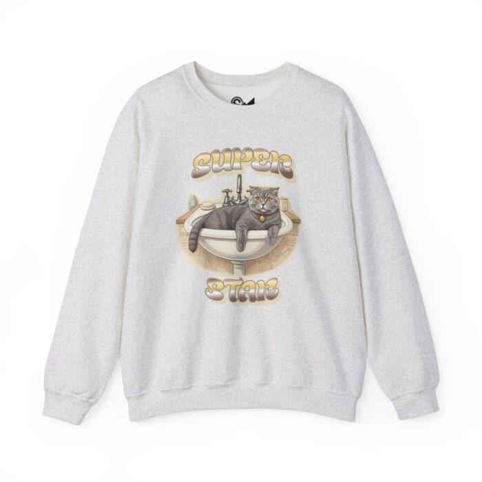 Star cat Unisex Heavy Blend™ Crewneck Sweatshirt - Image 5