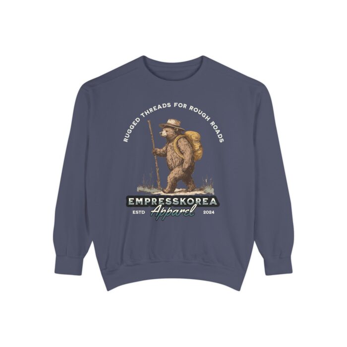 Rugged threads for ruff roads Unisex Garment-Dyed Sweatshirt - Image 37