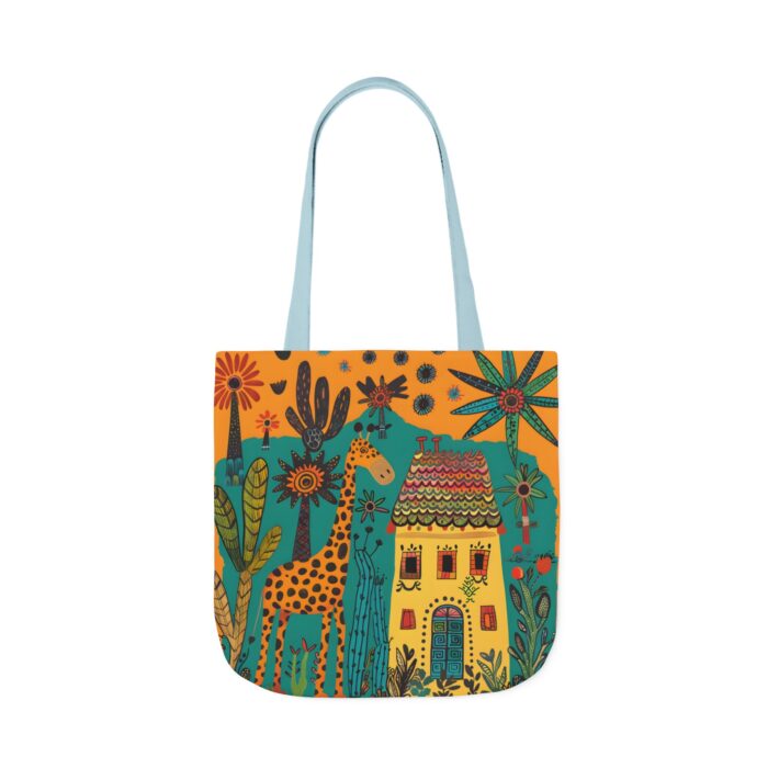 The giraffe that lives in my house Canvas Tote Bag, 5-Color Straps - Image 43