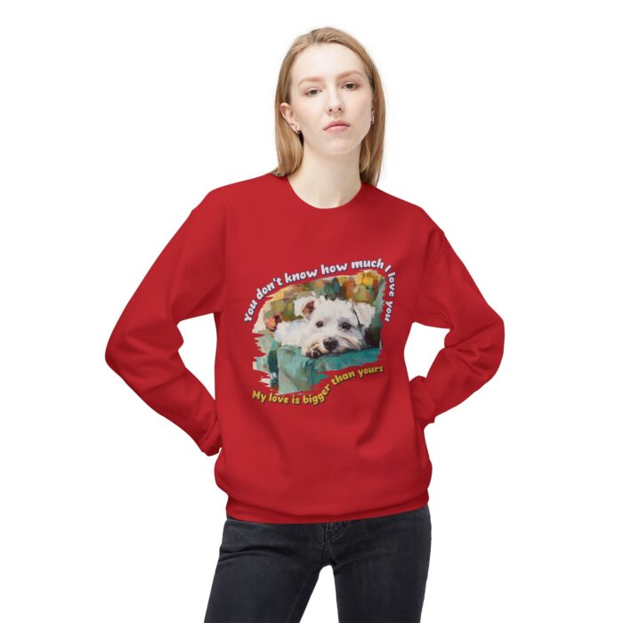 My love is bigger than yours Unisex Midweight Softstyle Fleece Crewneck Sweatshirt - Image 47