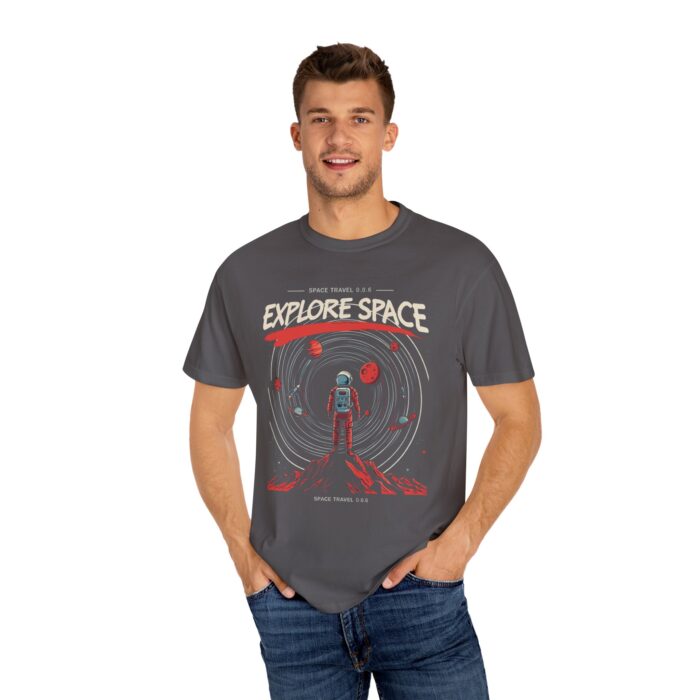 Explore Space Unisex Garment-Dyed T-Shirt | Adventure & Travel Theme - Image 8