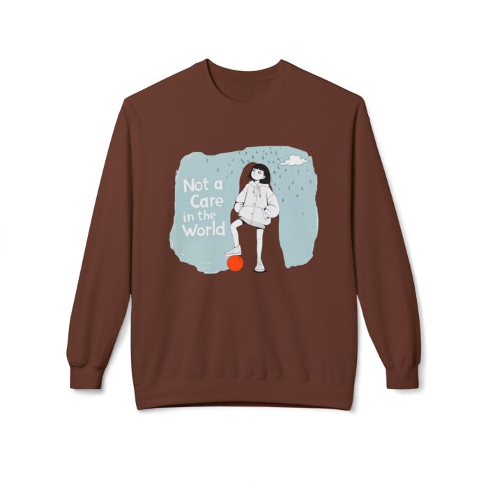 Not a care in the world Unisex Midweight Softstyle Fleece Crewneck Sweatshirt - Image 5
