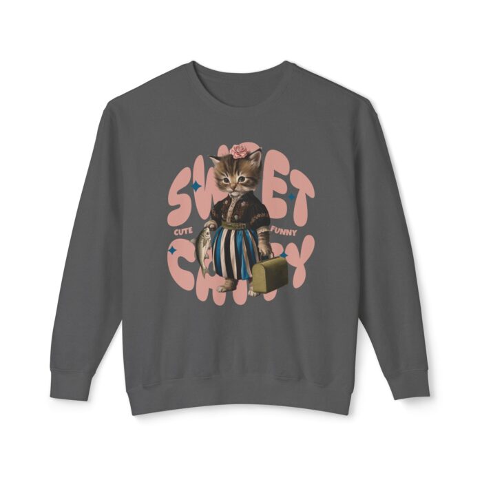 Sweet Catty Unisex Lightweight Crewneck Sweatshirt - Image 17