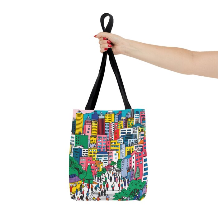 Seoul's hill neighborhoods Tote Bag (AOP) - Image 4