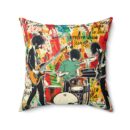 Rock Band Spun Polyester Square Pillow
