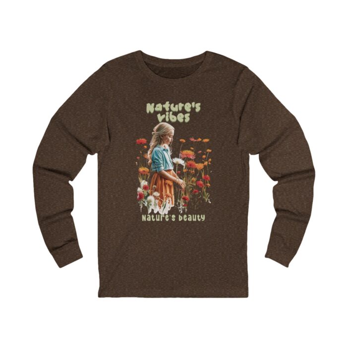 Nature's Vibes Unisex Jersey Long Sleeve Tee - Image 3