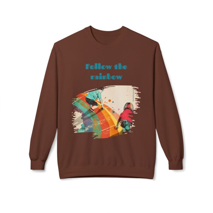 Follow the rainbow Unisex Midweight Softstyle Fleece Crewneck Sweatshirt - Image 5