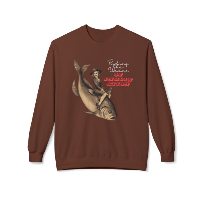 "Riding the Waves of Imagination" Unisex Midweight Softstyle Fleece Crewneck Sweatshirt