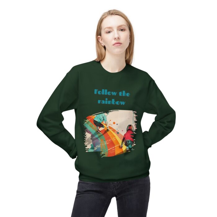 Follow the rainbow Unisex Midweight Softstyle Fleece Crewneck Sweatshirt - Image 23
