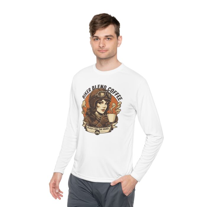 Bike blend coffee Unisex Lightweight Long Sleeve Tee - Image 3