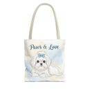 Paws & Love Dog Tote Bag - Cute Pet Lover's Carryall