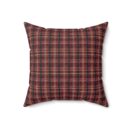 Red hues plaid Spun Polyester Square Pillow