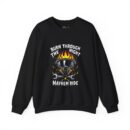 "meta_description": "Experience ultimate comfort with the 'Burn through the night' Unisex Sweatshirt.",