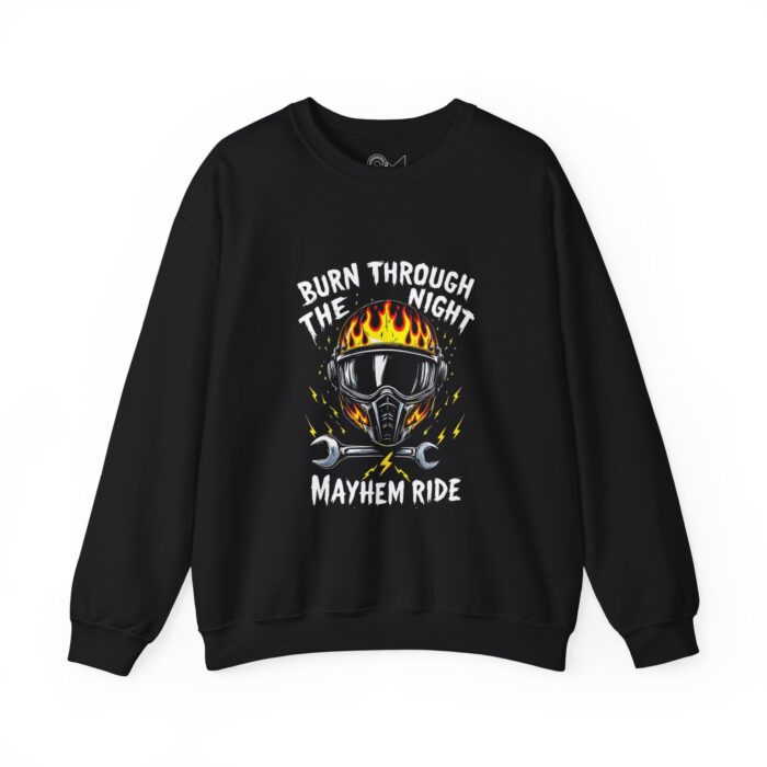 "meta_description": "Experience ultimate comfort with the 'Burn through the night' Unisex Sweatshirt.",