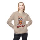 Retro Cat Unisex Midweight Softstyle Fleece Crewneck Sweatshirt