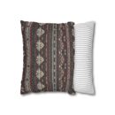 Nordic Knit Pattern Faux Suede Square Pillowcase