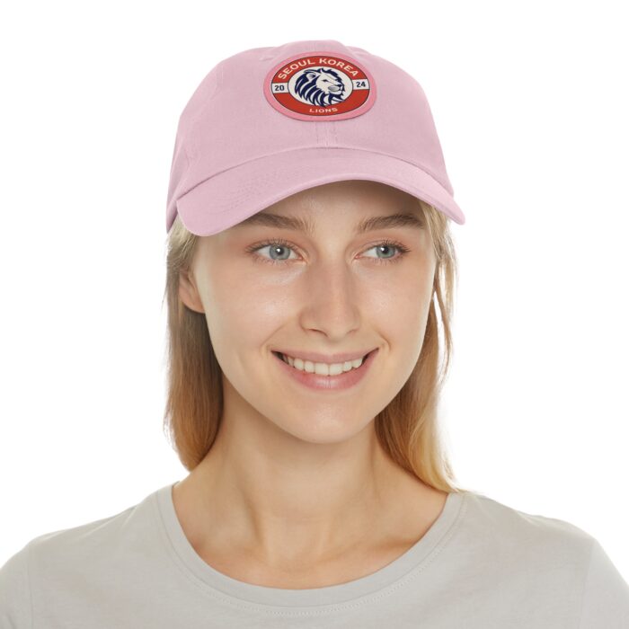 Seoul Korea Lions Hat with Leather Patch (Round) - Image 40