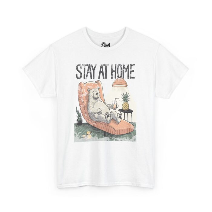 Stay at home Unisex Heavy Cotton Tee - Image 3