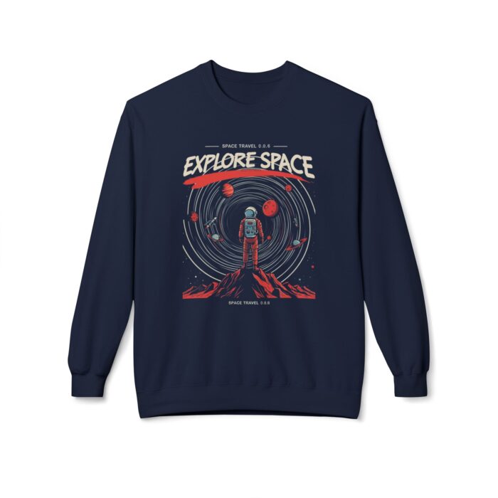 Explore space Unisex Midweight Softstyle Fleece Crewneck Sweatshirt - Image 5
