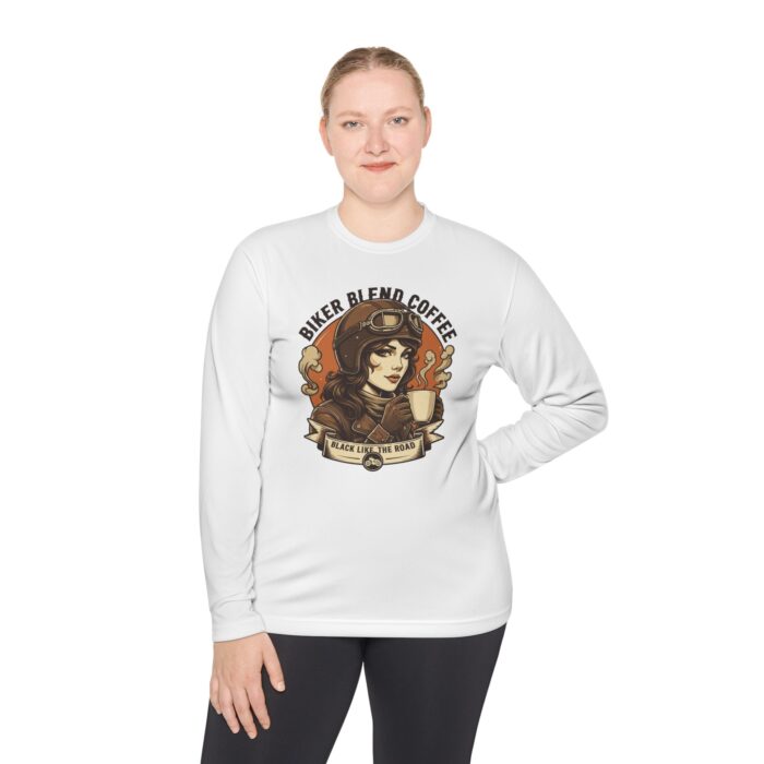 Bike blend coffee Unisex Lightweight Long Sleeve Tee - Image 4