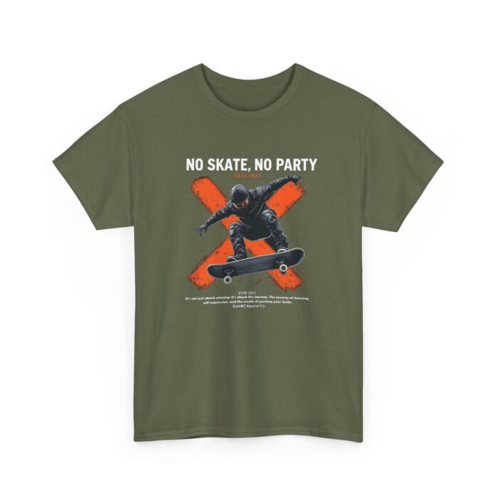 NO SKATE, NO PARTY Unisex Heavy Cotton Tee - Image 7