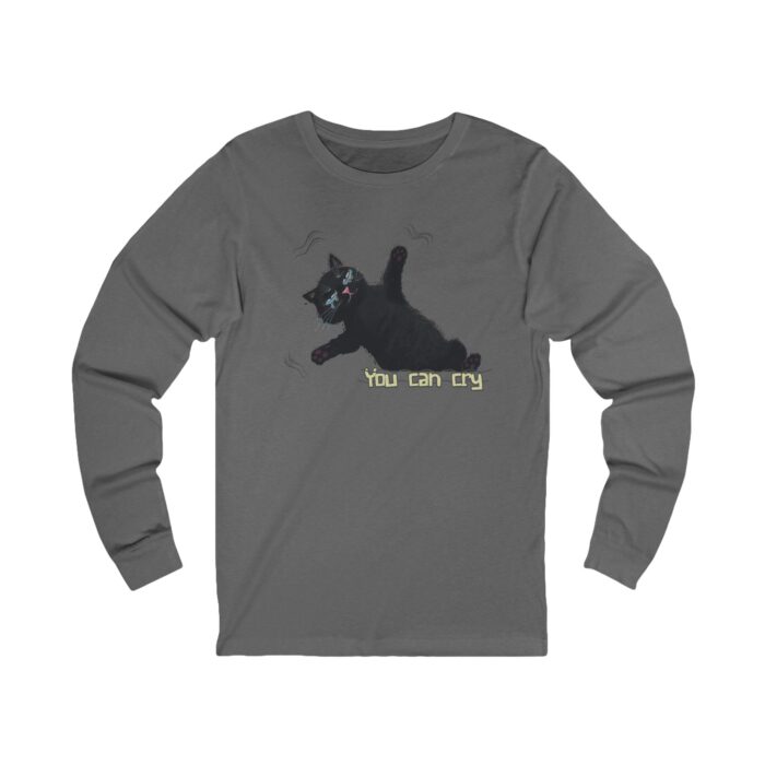 You can cry Unisex Jersey Long Sleeve Tee - Image 3