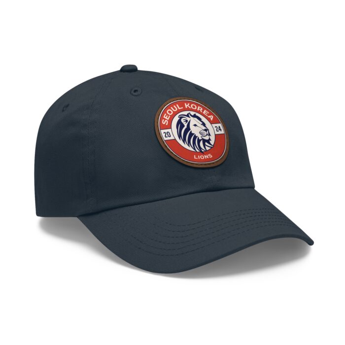 Seoul Korea Lions Hat with Leather Patch (Round) - Image 30