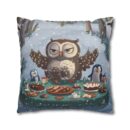 Winter Woodland Feast Spun Polyester Square Pillowcase