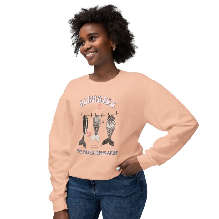 Mermaids just want to have a sun! Unisex Lightweight Crewneck Sweatshirt - Image 11