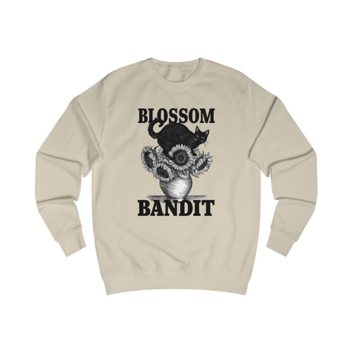 "meta_description": "Blossom Bandit Unisex Sweatshirt: comfort meets style in 80% cotton blend. Perfect for any wardrobe.",