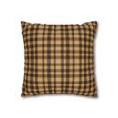 Yellow hue plaid Faux Suede Square Pillowcase