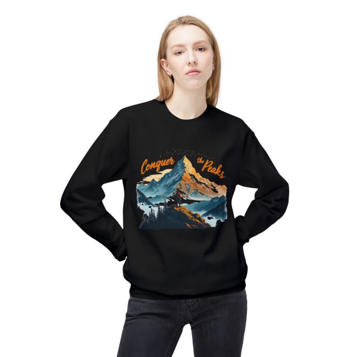 Conquer the peaks Unisex Midweight Softstyle Fleece Crewneck Sweatshirt - Image 11