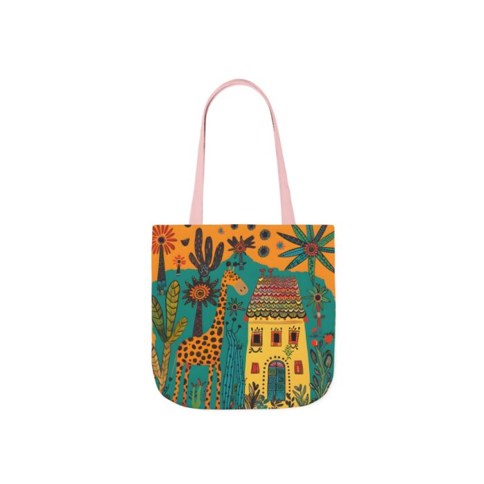 The giraffe that lives in my house Canvas Tote Bag, 5-Color Straps - Image 15